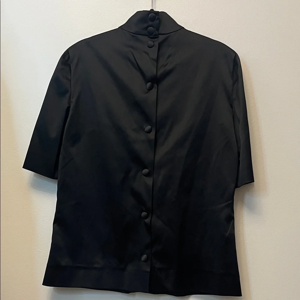 Prada Black Satin Blouse - Picture 6 of 8